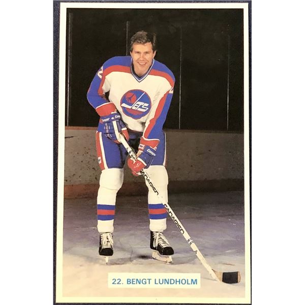 1982-83 WINNIPEG JETS POSTCARDS - BENGT LUNDHOLM