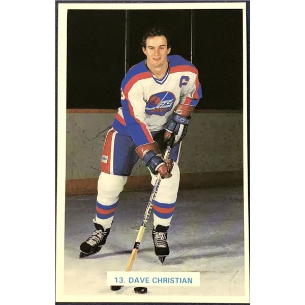 1982-83 WINNIPEG JETS POSTCARDS - DAVE CHRISTIAN