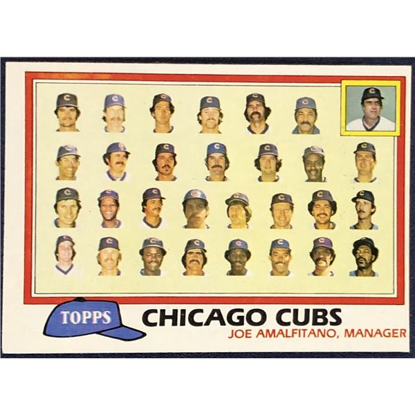 1981 TOPPS CHICAGO CUBS