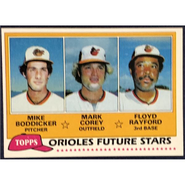 1981 TOPPS MIKE BODDICKER ROOKIE CARD