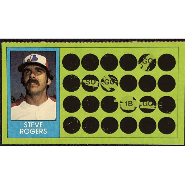 1981 TOPPS SCRATCH OFF STEVE ROGERS