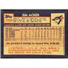 Image 2 : 1984 TOPPS JIM ACKER ROOKIE CARD