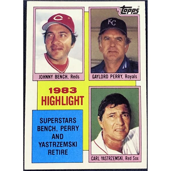 1984 TOPPS JOHNNY BENCH / CARL YASTRZEMSKI (HOF)