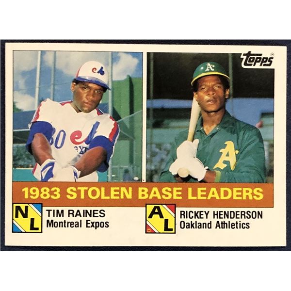 1984 TOPPS RICKEY HENDERSON / TIM RAINES (HOF)