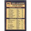 Image 2 : 1984 TOPPS RICKEY HENDERSON / TIM RAINES (HOF)