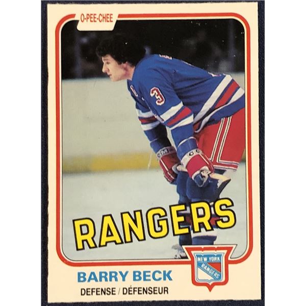 1981-82 O-PEE-CHEE NHL BARRY BECK