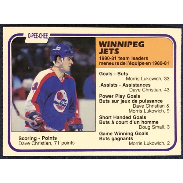 1981-82 O-PEE-CHEE NHL DAVE CHRISTIAN