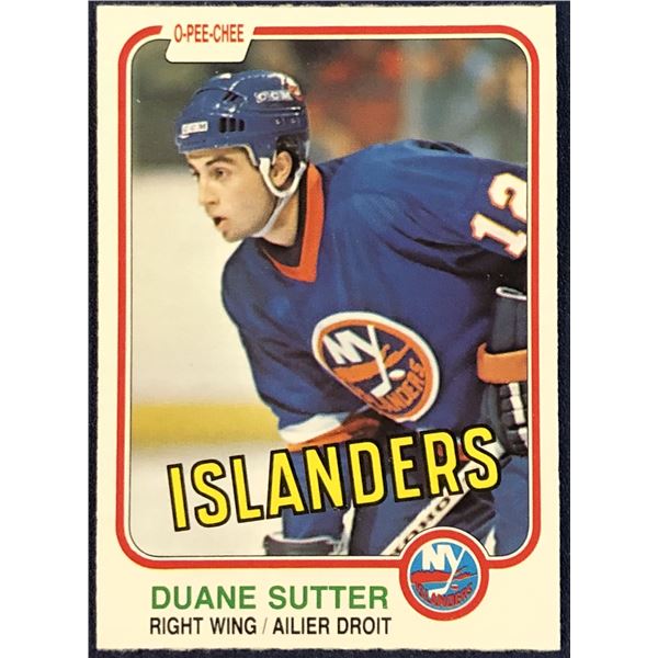 1981-82 O-PEE-CHEE NHL DUANE SUTTER