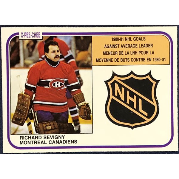 1981-82 O-PEE-CHEE NHL RICHARD SEVIGNY