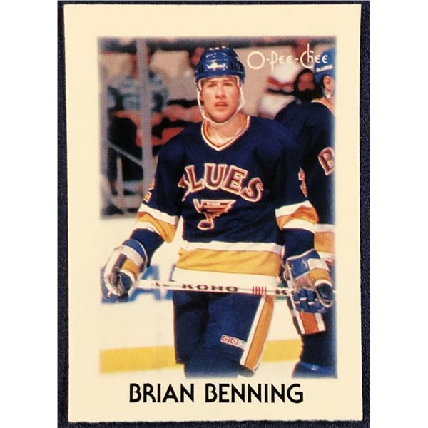 1987-88 O-PEE-CHEE NHL MINI - BRIAN BENNING