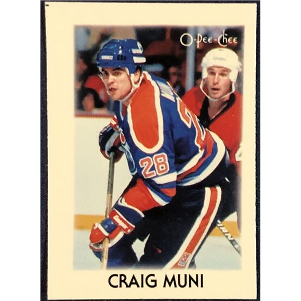 1987-88 O-PEE-CHEE NHL MINI - CRAIG MUNI