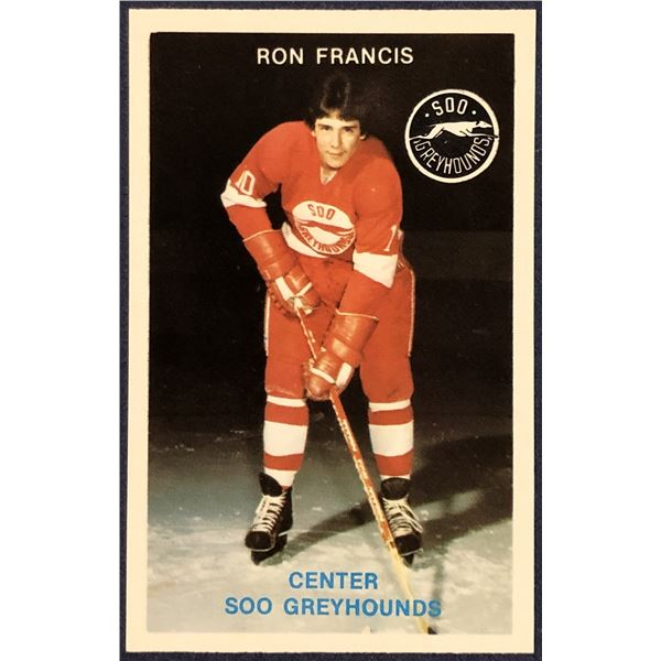 1981-82 OHL SOO GREYHOUNDS POLICE CARD - RON FRANCIS (HOF)