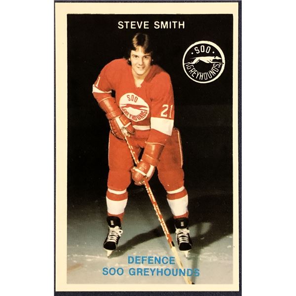 1981-82 OHL SOO GREYHOUNDS POLICE CARD - STEVE SMITH