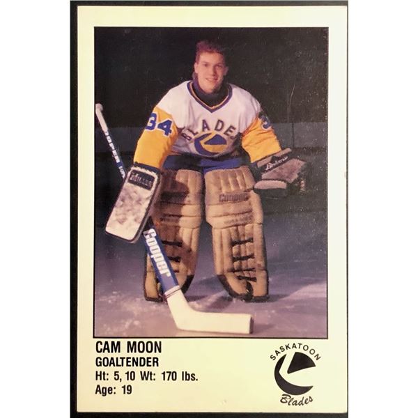1990-91 SASKATOON BLADES JUNIOR CARD - CAM MOON