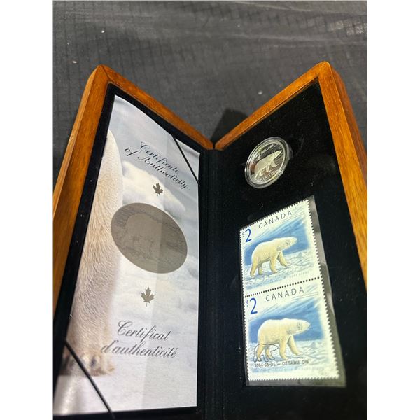2004 Proud Polar Bear $2 Canada Stamp & Coin Set