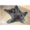 Image 3 : Big BLACK BEAR Rug with its Head and a Double Felted Backing