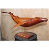 Image 3 : Hand-carved Wood WHALE Sculpture by W. Jacobsen