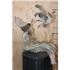 Image 1 : 2 Life-sized "Fighting" BOBWHITE QUAIL on a Driftwood Base