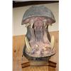 Image 8 : *Real Skin* HIPPOPOTAMUS Pedestal Mount with Reproduction Teeth