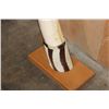 Image 6 : *TEXAS RESIDENTS ONLY* Big Set of ELEPHANT IVORY TUSKS Mounted on Wood Bases with Zebra Hide Accents