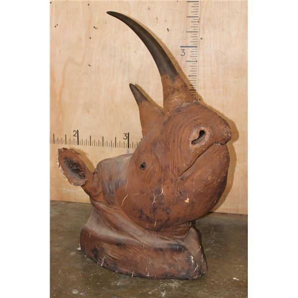 *TEXAS RESIDENTS ONLY* *Real Skin, Real Horn* BLACK RHINOCEROS Shoulder Mount