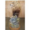 Image 7 : XXL Life-sized BROWN BEAR or GRIZZLY BEAR on a Decorative Rock Base with Wheels