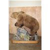 Image 8 : XXL Life-sized BROWN BEAR or GRIZZLY BEAR on a Decorative Rock Base with Wheels