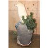 Image 3 : Big ARCTIC WOLF on a Decorative Rock Base with Wheels