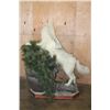 Image 6 : Big ARCTIC WOLF on a Decorative Rock Base with Wheels