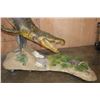 Image 4 : XL "Swimming" CROCODILE on a Decorative Base
