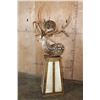 Image 2 : 2 "Interlocked" AXIS DEER on a Pedestal Base with AXIS DEER Hide Panels