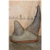 Image 2 : Set of Reproduction RHINOCEROS Horns on a Walnut Wood Base