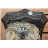 Image 7 : *TEXAS RESIDENTS ONLY* SULEMAN MARKHOR Partial Skull on a Wood Plaque