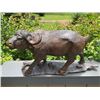 Image 1 : Huge Ironwood AFRICAN CAPE BUFFALO Carving