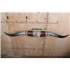 Image 4 : Big Set of Polished LONGHORNS with Cowhide and Leather Accents