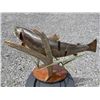 Image 5 : Monster Sized *Real Skin* BROWN TROUT Fish Mount on a Decorative Habitat Base