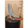 Image 2 : *Real Skin" OSTRICH Foot Mounted on a Wood Africa Silhouette Plaque