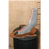 Image 3 : *Real Skin" OSTRICH Foot Mounted on a Wood Africa Silhouette Plaque
