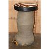 Image 3 : Reproduction ELEPHANT Foot Bar Stool with *Real* Zebra Hide Covered Cushion