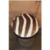 Image 5 : Reproduction ELEPHANT Foot Bar Stool with *Real* Zebra Hide Covered Cushion