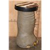 Image 2 : Reproduction ELEPHANT Foot Bar Stool with *Real* Zebra Hide Covered Cushion