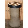Image 4 : Reproduction ELEPHANT Foot Bar Stool with *Real* Zebra Hide Covered Cushion