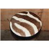 Image 5 : Reproduction ELEPHANT Foot Bar Stool with *Real* Zebra Hide Covered Cushion