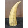 Image 10 : Antique SPERM WHALE Tooth Scrimshawed with a Whaling Ship and Phrase