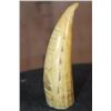 Image 11 : Antique SPERM WHALE Tooth Scrimshawed with a Whaling Ship and Phrase
