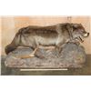 Image 2 : Big Life-sized "Snarling" WOLF on a Natural Base with Wheels