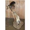 Image 6 : Life-sized BABOON with a Life-sized SPOTTED HYENA on a Natural Base with Wheels