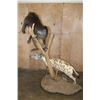 Image 7 : Life-sized BABOON with a Life-sized SPOTTED HYENA on a Natural Base with Wheels