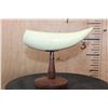 Image 1 : Pre 1972 XL Polished SPERM WHALE Tooth Displayed on a Wood Stand