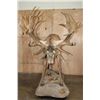 Image 7 : Big Life-sized 26-Point RED STAG on a Natural Base with Wheels